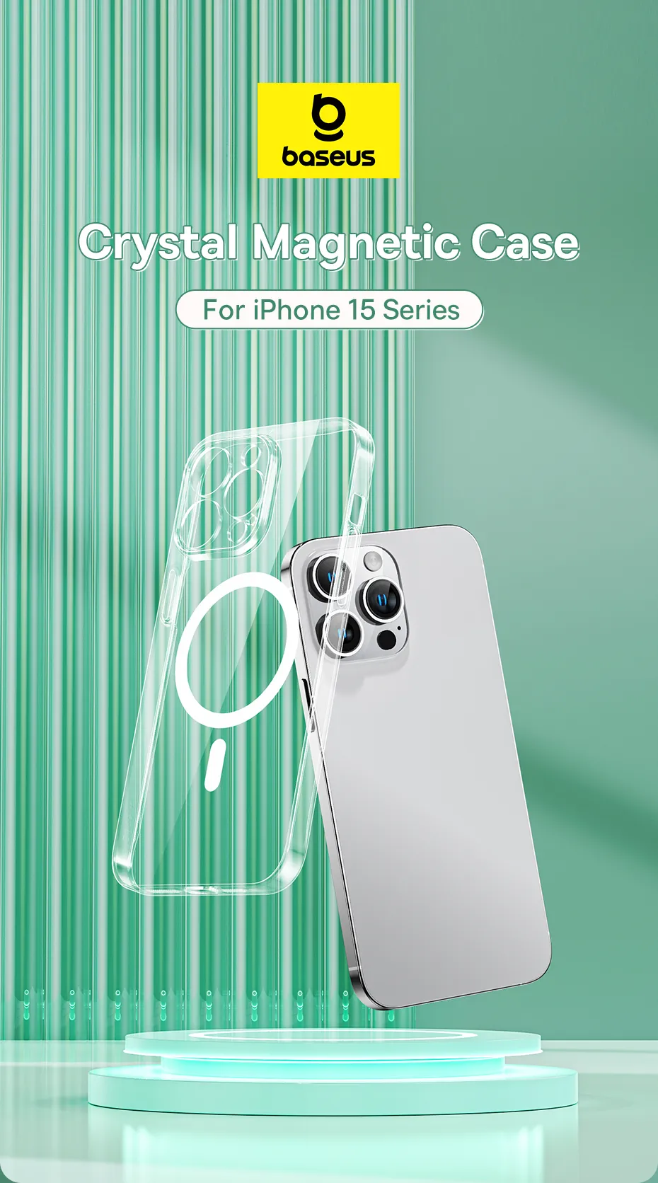 Baseus Magnetic Case for iPhone 15 14 13 12 11 Pro Max Wireless Charging Cover For iPhone 15 13 12 Pro Max PC Magnet Phone Case