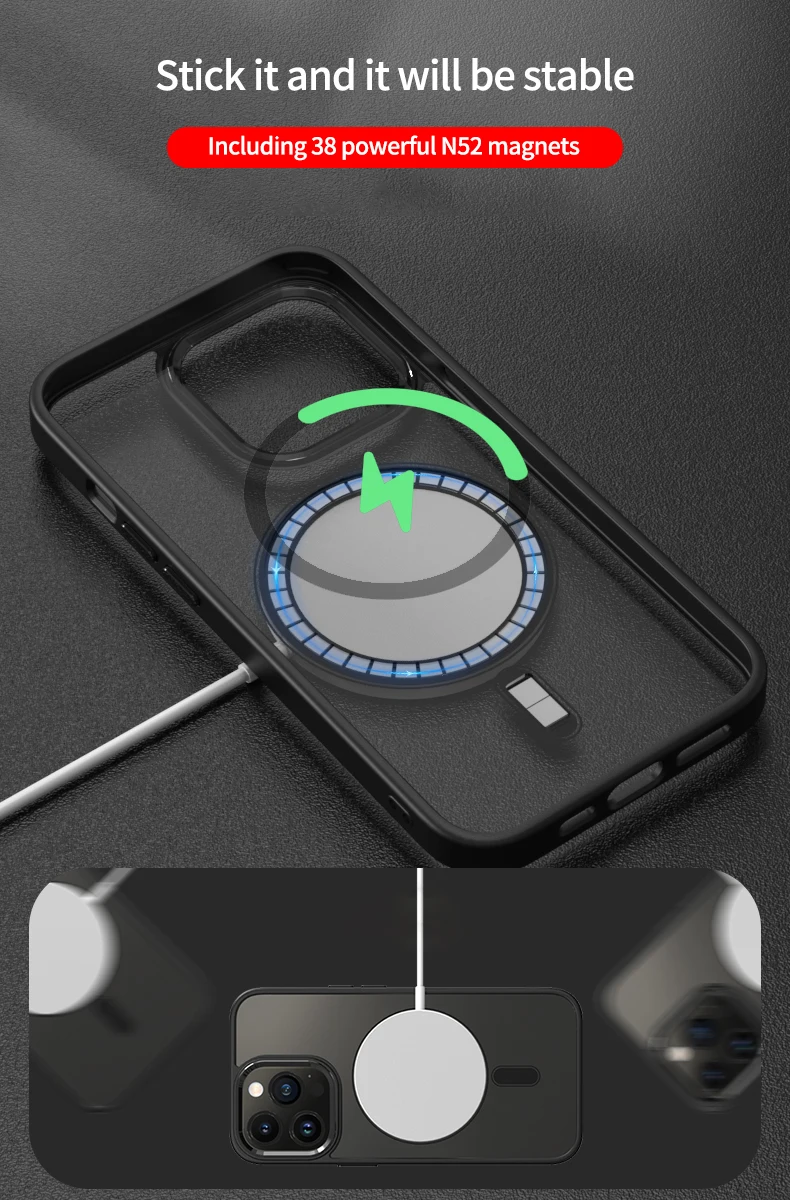 Luxury Clear HD Phone Case For iPhone 14 13 12 11 15 Pro Max Funda Magnetic Magsafe Wireless Charging Shockproof Cellphone Cover Luxury Clear HD Phone Case For iPhone 14 13 12 11 15 Pro Max Funda Magnetic Magsafe Wireless Charging Shockproof Cellphone Cover