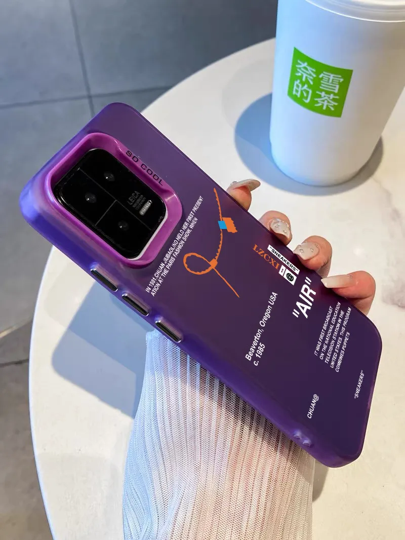 Luxury AIR Sneakers Matte Laser Colorful Anti-drop case for Xiaomi 13 Ultra 12 Pro shell for Redmi K60 Pro K50 POCO Bumper cover