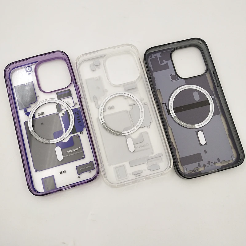 Original Spigen Technology Phone Case For iPhone 15 14 13 12 Pro Max 14 15 Plus Magnetic Wireless Charging High Quality Bumpers