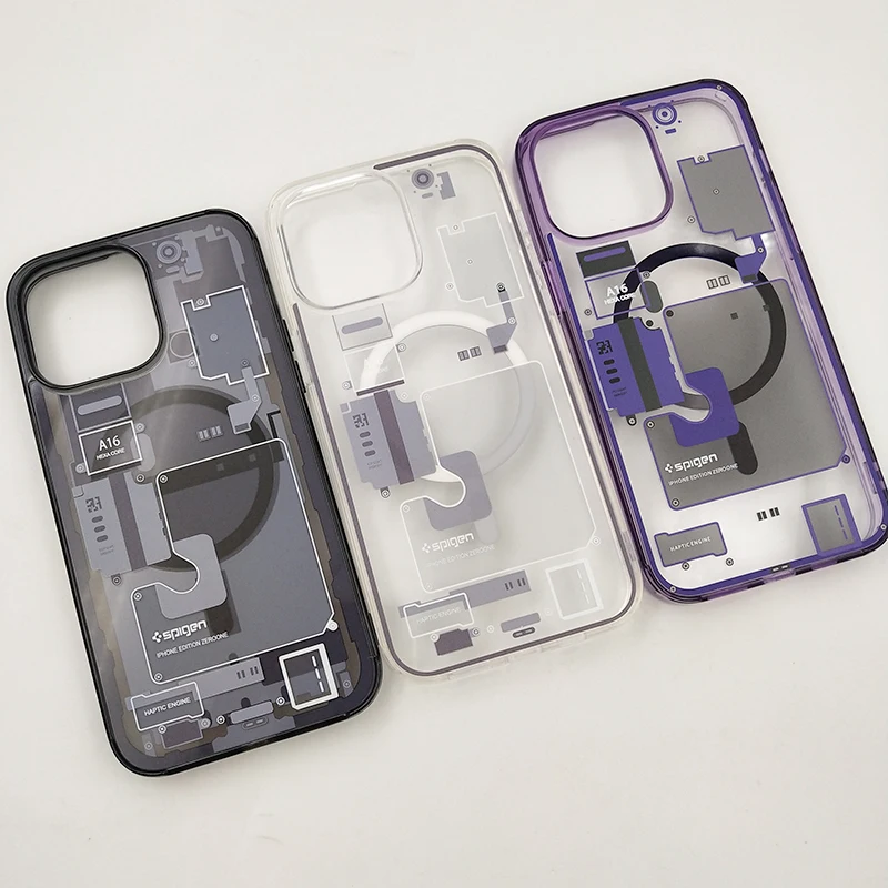 Original Spigen Technology Phone Case For iPhone 15 14 13 12 Pro Max 14 15 Plus Magnetic Wireless Charging High Quality Bumpers