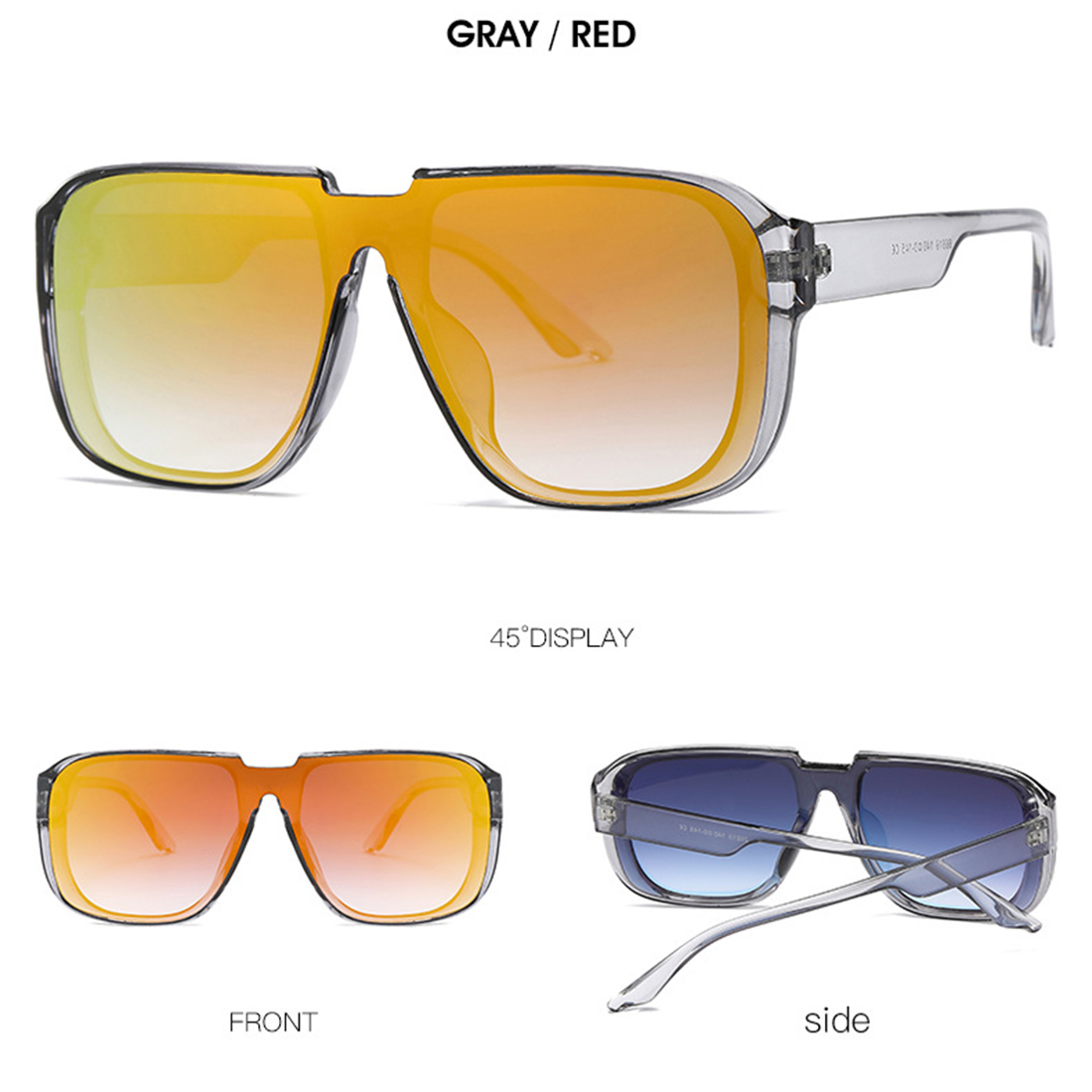 2023 Fashion Retro Square One Piece Sunglasses UV400 Women Men Vintage Summer Mirror Goggles Flat Top Sun Shades Glasses 2023 Fashion Retro Square One Piece Sunglasses UV400 Women Men Vintage Summer Mirror Goggles Flat Top Sun Shades Glasses