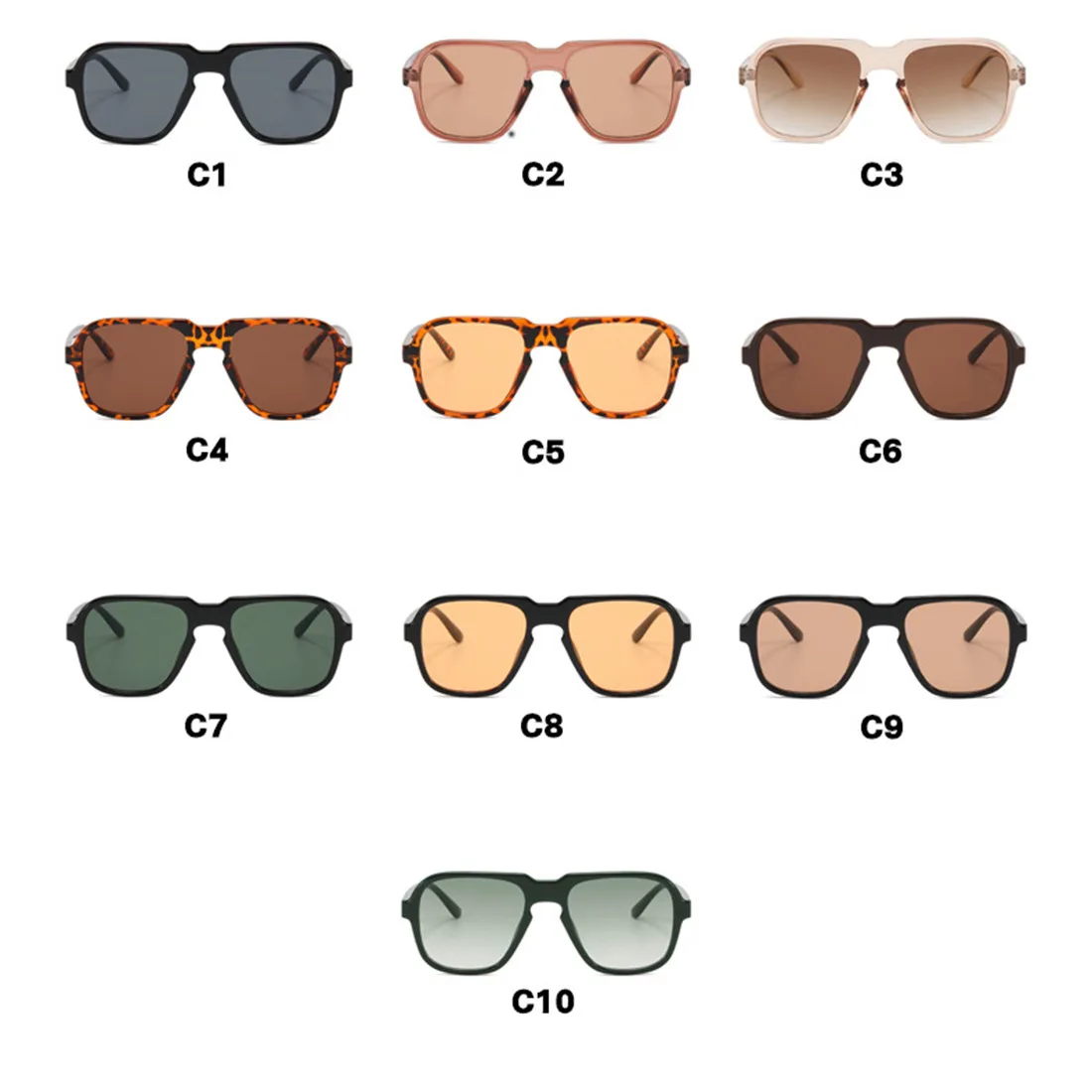 2023 Fashion Retro Square One Piece Sunglasses UV400 Women Men Vintage Summer Mirror Goggles Flat Top Sun Shades Glasses 2023 Fashion Retro Square One Piece Sunglasses UV400 Women Men Vintage Summer Mirror Goggles Flat Top Sun Shades Glasses