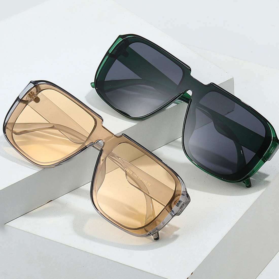 2023 Fashion Retro Square One Piece Sunglasses UV400 Women Men Vintage Summer Mirror Goggles Flat Top Sun Shades Glasses 2023 Fashion Retro Square One Piece Sunglasses UV400 Women Men Vintage Summer Mirror Goggles Flat Top Sun Shades Glasses