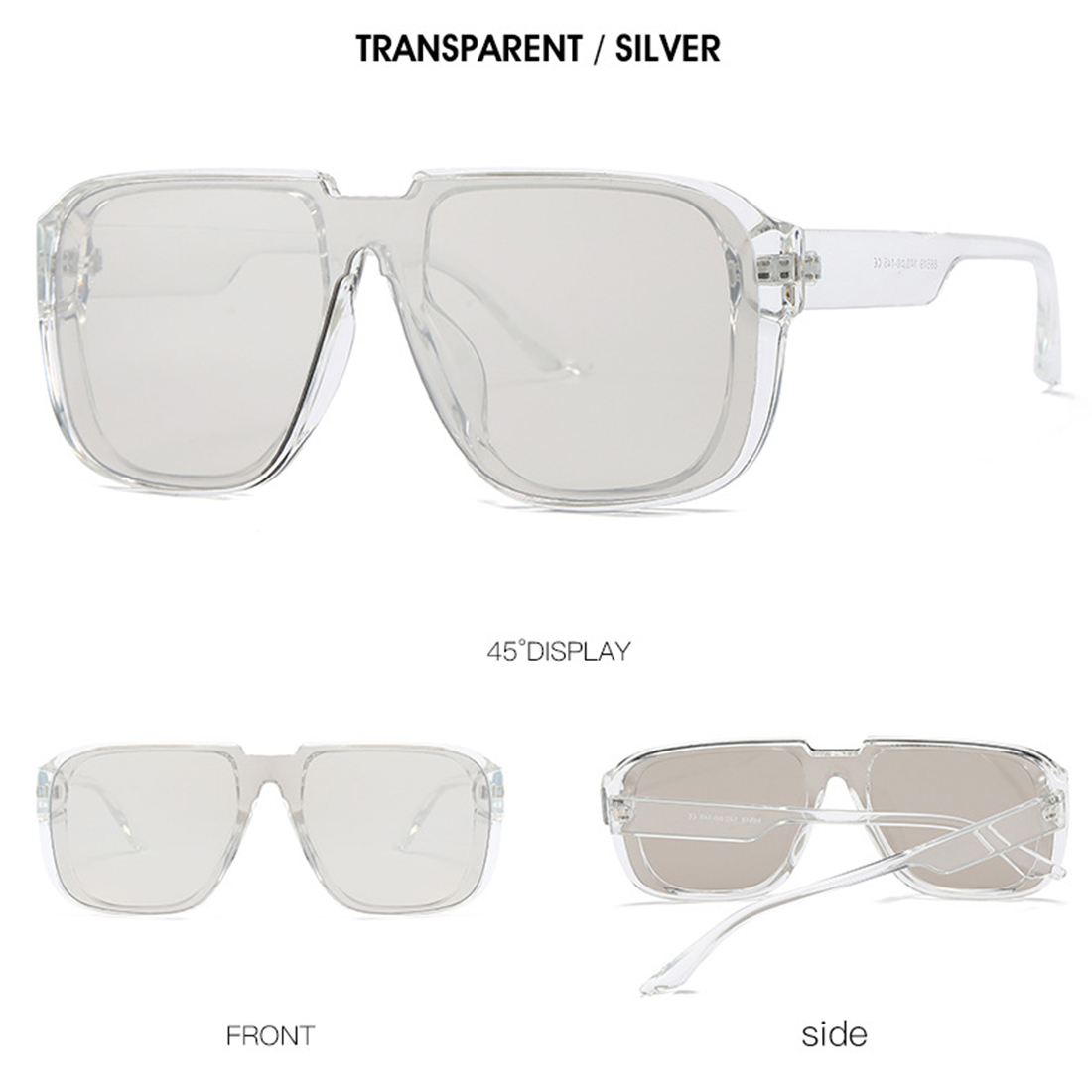 2023 Fashion Retro Square One Piece Sunglasses UV400 Women Men Vintage Summer Mirror Goggles Flat Top Sun Shades Glasses 2023 Fashion Retro Square One Piece Sunglasses UV400 Women Men Vintage Summer Mirror Goggles Flat Top Sun Shades Glasses