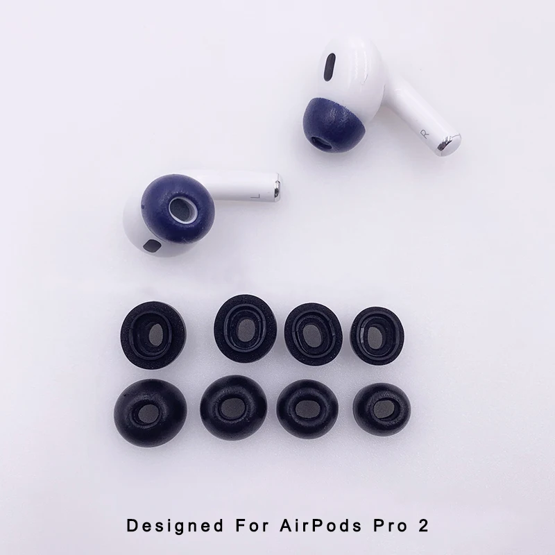 For Apple AirPods Pro 2 Ear Tips Memory Foam Tips Anti Slip Earbuds Ear Cushion Replacement Earphone Ear pads Small Medium Large