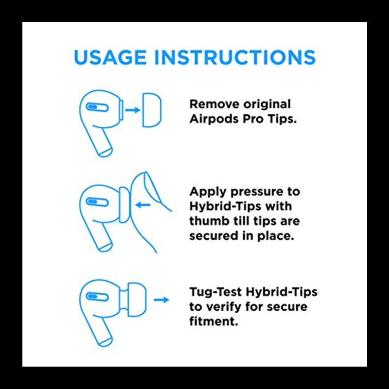 For Apple AirPods Pro 2 Ear Tips Memory Foam Tips Anti Slip Earbuds Ear Cushion Replacement Earphone Ear pads Small Medium Large