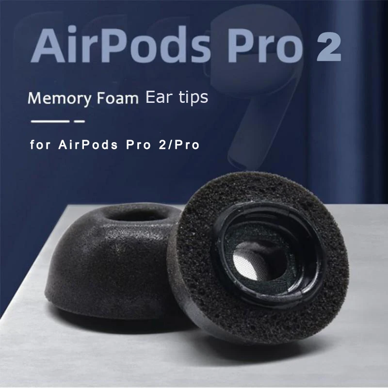 For Apple AirPods Pro 2 Ear Tips Memory Foam Tips Anti Slip Earbuds Ear Cushion Replacement Earphone Ear pads Small Medium Large