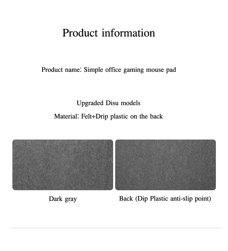 Soft Breathable Large Computer Desk Mat Wool Felt Laptop Anti-Slip Mats Gamer Mouse Pad Simple and Comfortable for Cold Weather