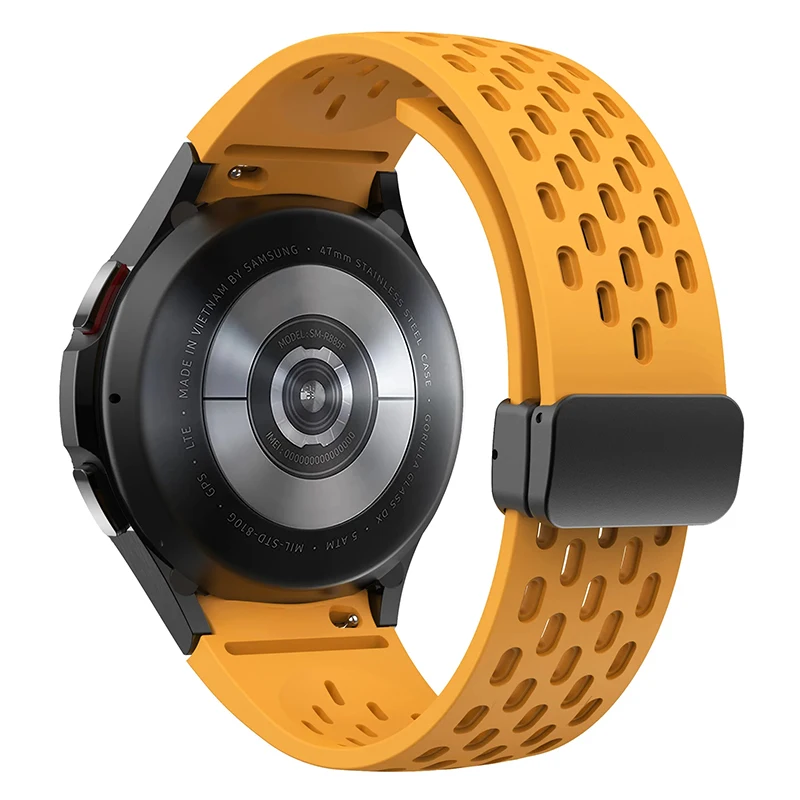 20mm 22mm Hole Silicone Magnetic strap for Samsung Galaxy Watch 6 4 classic bracelet for Samsung Watch 5pro Active2 Gear S3 Band 20mm 22mm Hole Silicone Magnetic strap for Samsung Galaxy Watch 6 4 classic bracelet for Samsung Watch 5pro Active2 Gear S3 Band