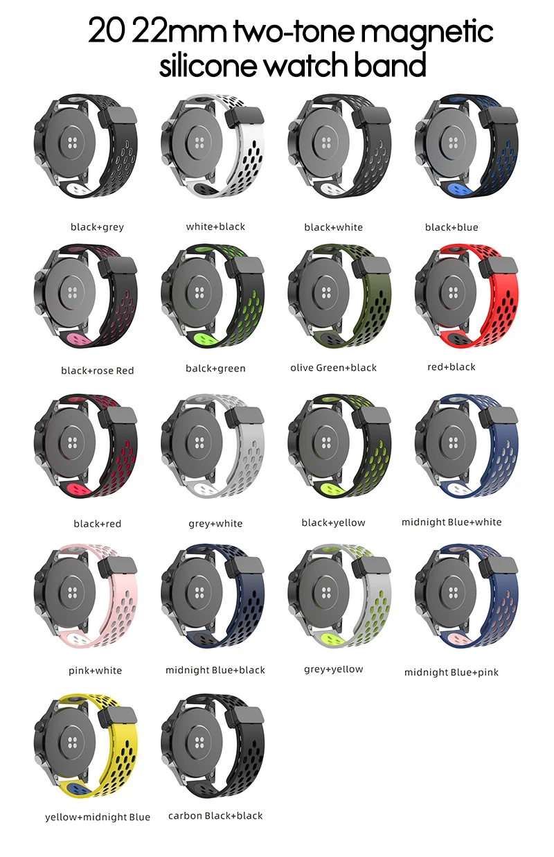 20mm 22mm Hole Silicone Magnetic strap for Samsung Galaxy Watch 6 4 classic bracelet for Samsung Watch 5pro Active2 Gear S3 Band 20mm 22mm Hole Silicone Magnetic strap for Samsung Galaxy Watch 6 4 classic bracelet for Samsung Watch 5pro Active2 Gear S3 Band