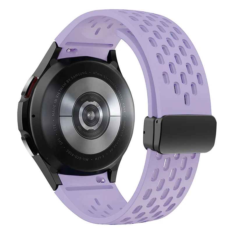 20mm 22mm Hole Silicone Magnetic strap for Samsung Galaxy Watch 6 4 classic bracelet for Samsung Watch 5pro Active2 Gear S3 Band 20mm 22mm Hole Silicone Magnetic strap for Samsung Galaxy Watch 6 4 classic bracelet for Samsung Watch 5pro Active2 Gear S3 Band