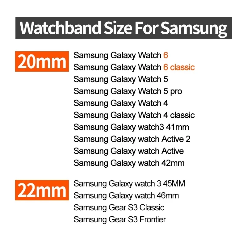 20mm 22mm Hole Silicone Magnetic strap for Samsung Galaxy Watch 6 4 classic bracelet for Samsung Watch 5pro Active2 Gear S3 Band 20mm 22mm Hole Silicone Magnetic strap for Samsung Galaxy Watch 6 4 classic bracelet for Samsung Watch 5pro Active2 Gear S3 Band