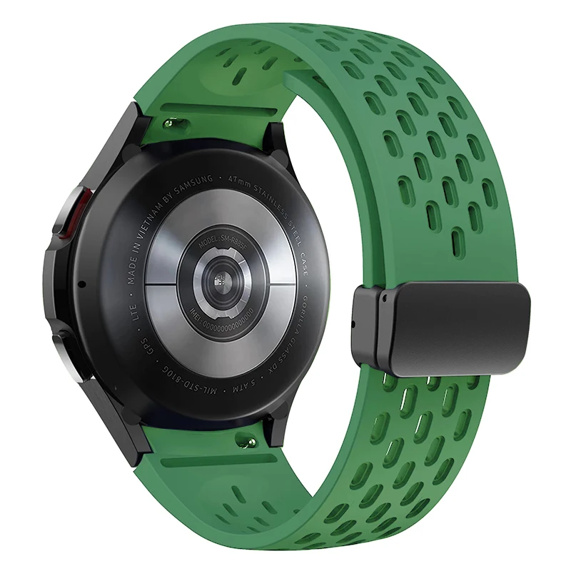 20mm 22mm Hole Silicone Magnetic strap for Samsung Galaxy Watch 6 4 classic bracelet for Samsung Watch 5pro Active2 Gear S3 Band 20mm 22mm Hole Silicone Magnetic strap for Samsung Galaxy Watch 6 4 classic bracelet for Samsung Watch 5pro Active2 Gear S3 Band