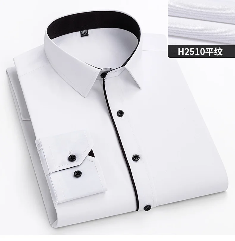 New Men's White Business Shirt Autumn Long Sleeve Leisure Plus Size Big 11XL 10XL 9XL Patchwork Black Yellow Social Dress Shirts New Men's White Business Shirt Autumn Long Sleeve Leisure Plus Size Big 11XL 10XL 9XL Patchwork Black Yellow Social Dress Shirts