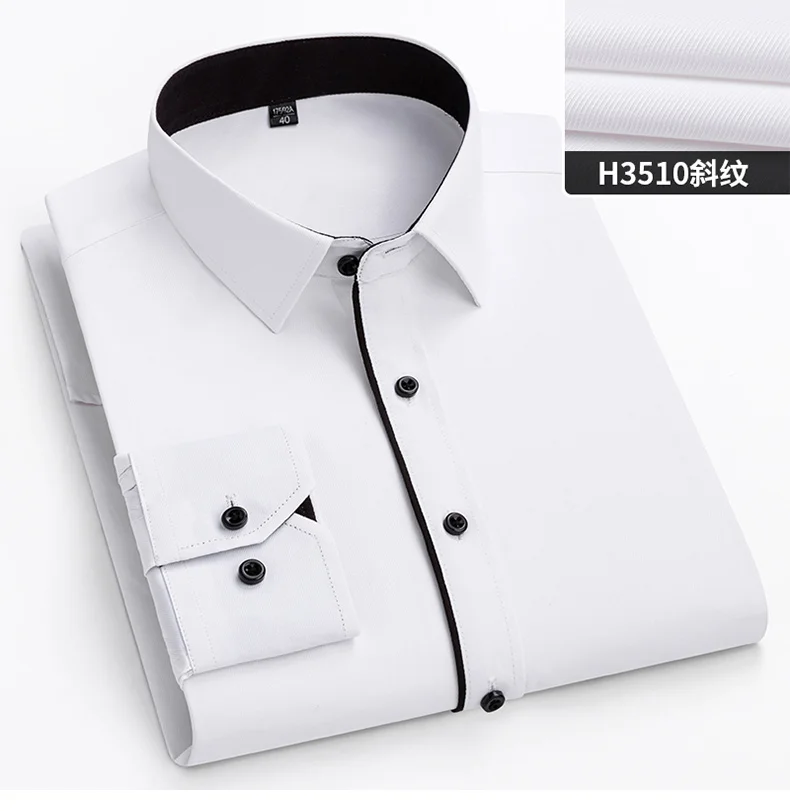 New Men's White Business Shirt Autumn Long Sleeve Leisure Plus Size Big 11XL 10XL 9XL Patchwork Black Yellow Social Dress Shirts New Men's White Business Shirt Autumn Long Sleeve Leisure Plus Size Big 11XL 10XL 9XL Patchwork Black Yellow Social Dress Shirts